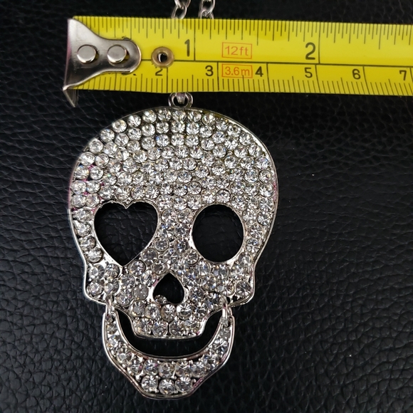 BIG Skull Crystals Large Hinged-mouth Unisex Streetwear HALLOWEEN - Picture 13 of 13